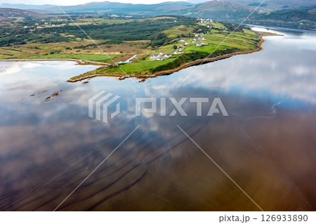 Aerial of Cor and Cullion by Lettermacaward, County Donegal, Ireland Aerial of Cor and Cullion by Lettermacaward, County Donegal, Ireland 126933890