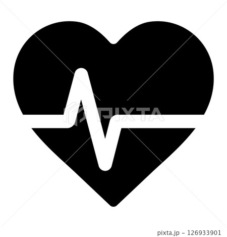 心電図・ハートの医療・福祉アイコン 126933901