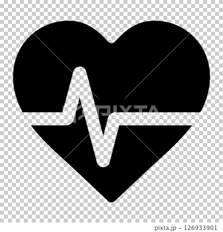心電図・ハートの医療・福祉アイコン 126933901