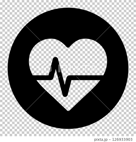 Electrocardiogram and heart medical and welfare icons 126933903