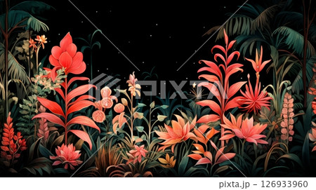 Colorful flower backdrop for distinctive greeting cards and artistic diy projects 126933960