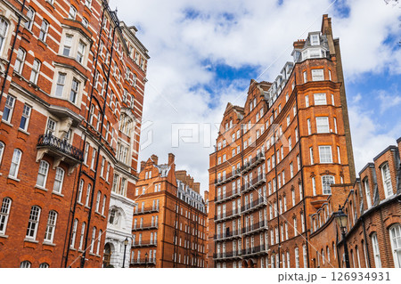 Iconic Red Brick Buildings in London with Classic Architecture 126934931
