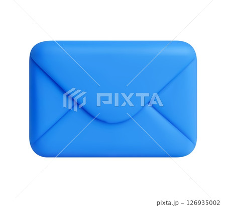 3d closed mail envelope icon. 3d closed mail envelope icon. 126935002