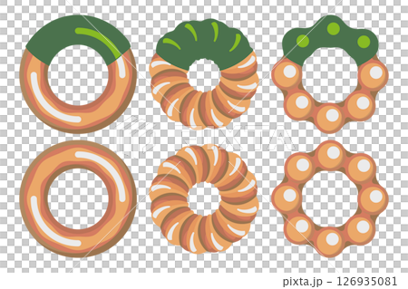 Matcha shade of doughnut with hole 126935081