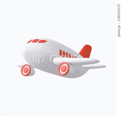 3d plane icon. 3d plane icon. 126935225