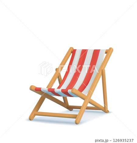 3D striped chair for relaxation. 126935237