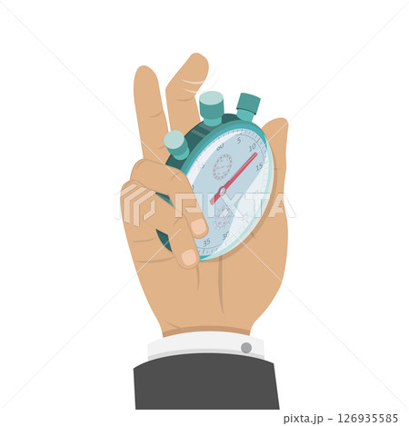 3D Isometric Flat  Illustration of Stopwatch, Time Management 126935585