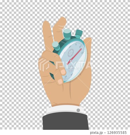 3D Isometric Flat  Illustration of Stopwatch, Time Management 126935585