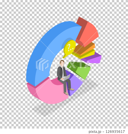 3D Isometric Flat Illustration of Financial Investment, Personal Finance Management 3D Isometric Flat Illustration of Financial Investment, Personal Finance Management 126935617