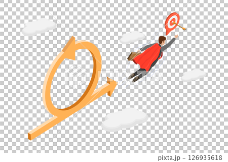 3D Isometric Flat Illustration of Agile and Project Management, Collaboration and Improvement 3D Isometric Flat Illustration of Agile and Project Management, Collaboration and Improvement 126935618