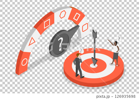 3D Isometric Flat  Illustration of Choosing Of Alternatives, Decision-Making Process, Evaluating Options And Alternatives For Business Team Selection 126935698