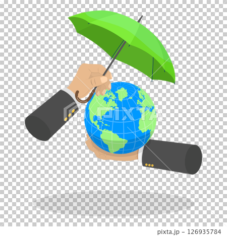 3D Isometric Flat  Illustration of Save The World, Environment Day Showcasing Ways To Protect The Earth And Conserve Resources 126935784