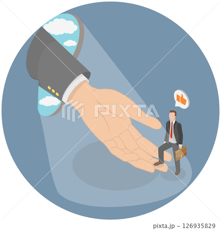 3D Isometric Flat Illustration of Manager Mentorship or Coaching, Support and Business Help 3D Isometric Flat Illustration of Manager Mentorship or Coaching, Support and Business Help 126935829