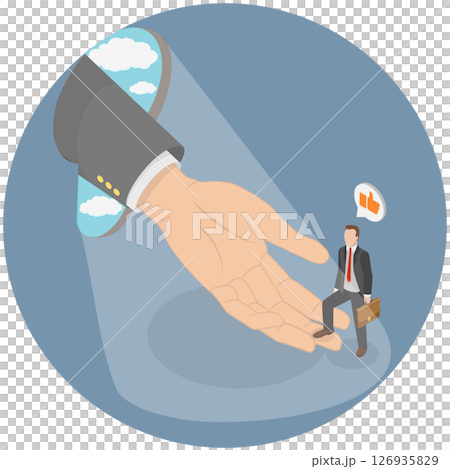 3D Isometric Flat Illustration of Manager Mentorship or Coaching, Support and Business Help 3D Isometric Flat Illustration of Manager Mentorship or Coaching, Support and Business Help 126935829