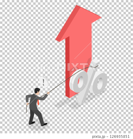 3D Isometric Flat  Illustration of Investment Profit , Sustainable Earnings Over An Extended Period Of Time 126935851