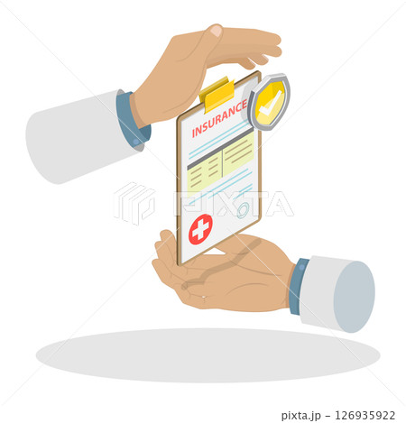 3D Isometric Flat Illustration of Health Insurance, Professional Medical Consultation 3D Isometric Flat Illustration of Health Insurance, Professional Medical Consultation 126935922