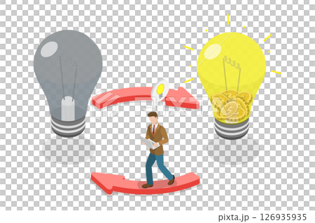 3D Isometric Flat Illustration of Sharing Knowledge, Exchange Ideas and Brainstorming 3D Isometric Flat Illustration of Sharing Knowledge, Exchange Ideas and Brainstorming 126935935