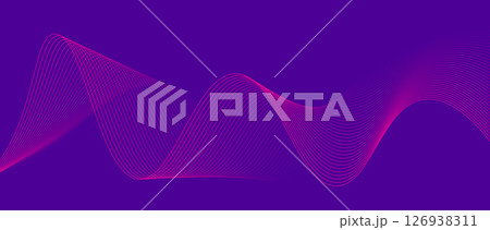 Wavy pink lines create a vibrant abstract design 126938311