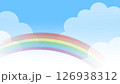 空と虹　背景　さわやか　明るい　夏　ベクター　イラスト　BG 126938312