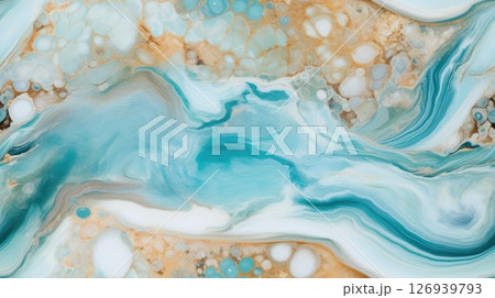 abstract marble texture agate light blue, ai 126939793