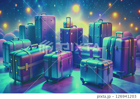 Many travel bags and suitcases.Ready for the good trip 126941203