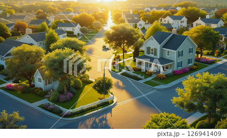 閑静な住宅街モデル 126941409