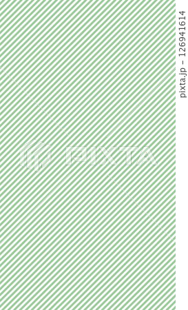 細い斜線ストライプ柄シンプル背景イラスト素材　縦　抹茶薄い緑色　若葉　ベクター 126941614