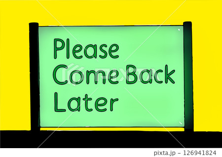 Please,come back latter.Roll round return on green yellow 126941824