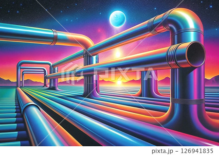 Night pipeline for pumping and delivering oil,fuel,gas,various fluids 126941835