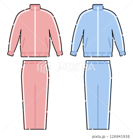 ジャージのイラストセット2 ジャージのイラストセット2 126941938