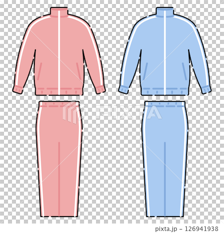 ジャージのイラストセット2 ジャージのイラストセット2 126941938