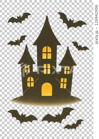 【ハロウィン】おばけ屋敷のイラスト/タイプ2 126942006