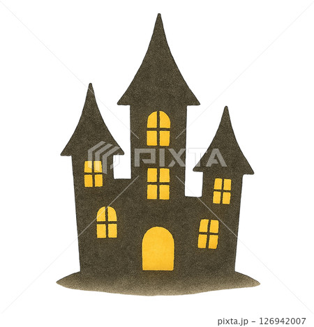 【ハロウィン】おばけ屋敷のイラスト/タイプ3 126942007