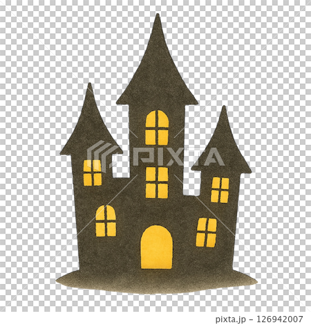 【ハロウィン】おばけ屋敷のイラスト/タイプ3 126942007