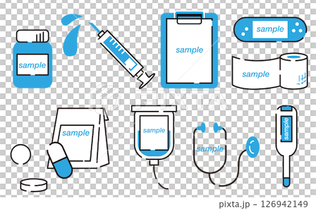 醫學插畫設計框架素材集 126942149