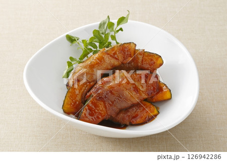 肉巻かぼちゃ 126942286