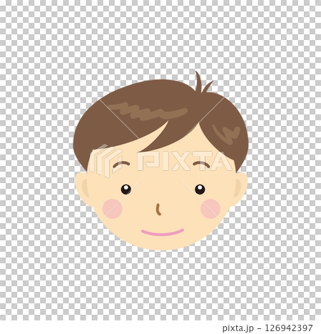 ファミリー　男の子　シンプルなイラスト 126942397