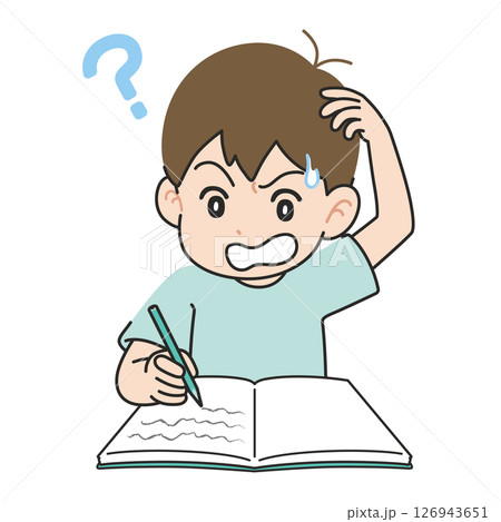 勉強がわからない男の子 勉強がわからない男の子 126943651