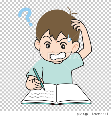 勉強がわからない男の子 勉強がわからない男の子 126943651