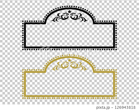 Antique star frame - set of black and gold Antique star frame - set of black and gold 126943818