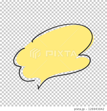 簡約時尚的手寫氣泡黃色 126943842