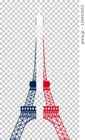 簡單的艾菲爾鐵塔素材插畫 126943853