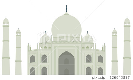 シンプルなタージマハルの素材イラスト シンプルなタージマハルの素材イラスト 126943857