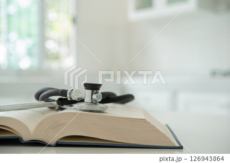 stethoscope medical book stethoscope medical book 126943864