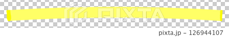 黃色螢光筆/標記線 - 簡單的底線/裝飾設計部分 126944107