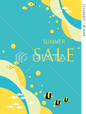 爽やかな夏イメージの背景素材 126944121