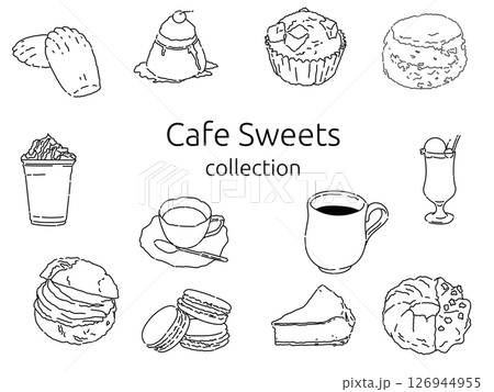 おしゃれなカフェの美味しい洋菓子コレクション おしゃれなカフェの美味しい洋菓子コレクション 126944955