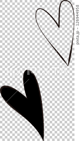 Simple hand-drawn illustration of a heart symbol 126944958