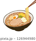 手描きイラスト　味噌ラーメン 126944980