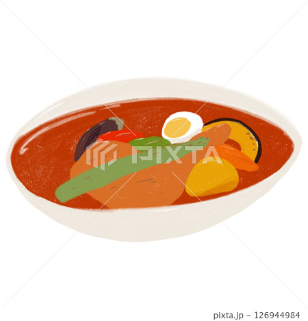 手描きイラスト　スープカレー 126944984